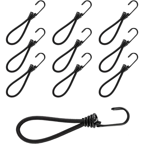 (10 stycken) Spännkrok 15cm, multifunktionell spännkrok, elastisk spännkrok för campingtält, för campingpresenning, släpvagnspresenning, poolöverdrag