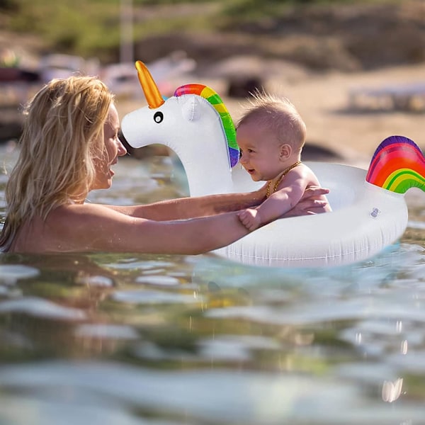 Regnbueheste svømmering, oppustelig poolbøje til børn, babysæde til pool, babysvømmering, babysvømmering, babysæde til pool, oppustelig svømmering