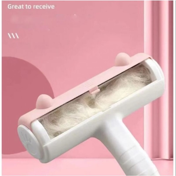 (Pink) Anti-hårbørste - Hund Kat Kæledyr - Fjern hårbørste, Genanvendelig hårfangerulle til epilator
