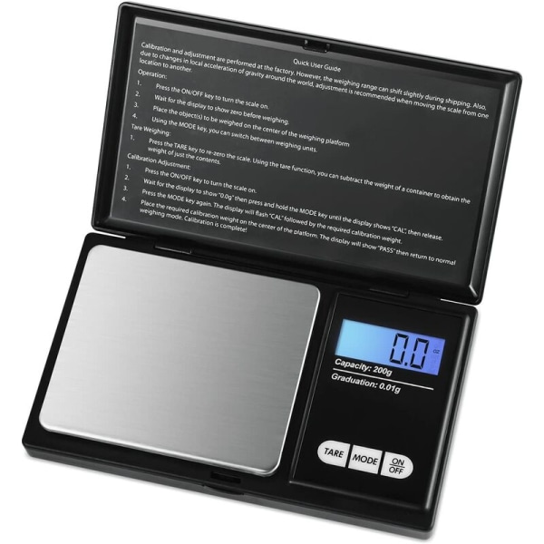 High Precision Electronic Pocket Scale (Black 100g/0.01g)