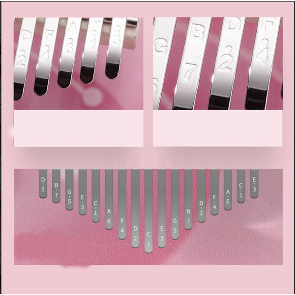 17 Key Professionel Tommelfingerklaver Transparent Sakura Keyboard Instrument