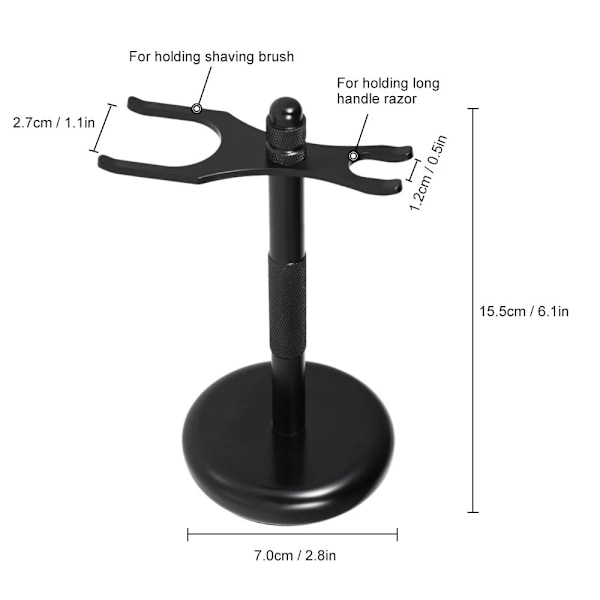 Holder for Razor og Shaving Brush, Black