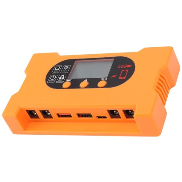 Aurinkolataussäädin, 12V/24V aurinkopaneelisäädin säädettävällä LCD-näytöllä, kaksois-USB-portti, ajastinasetus, PWM-automaattiasetus (20A)