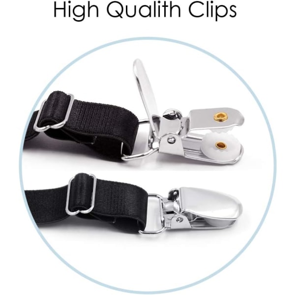 Jarretière elastique reglable avec clips de verrouillage antidérapants