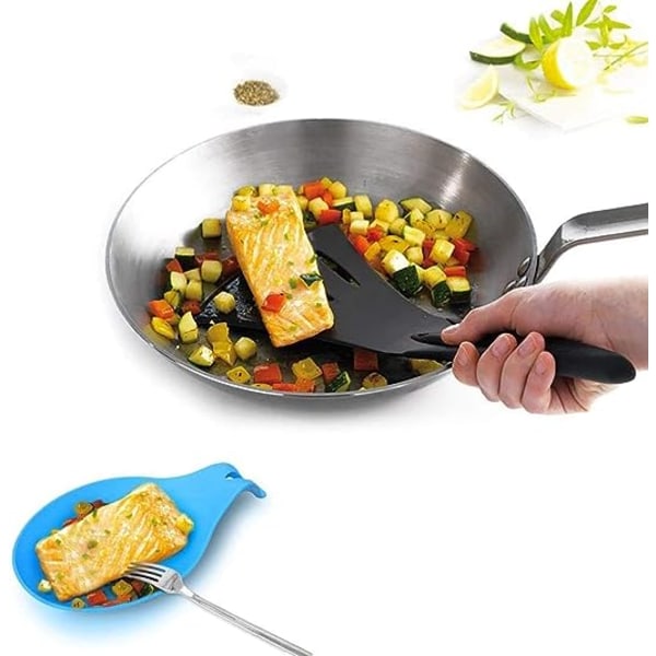 5 st Silikonskedstöd, Silikonskedstöd, Silikonskedstöd Set (Slumpmässig färg)