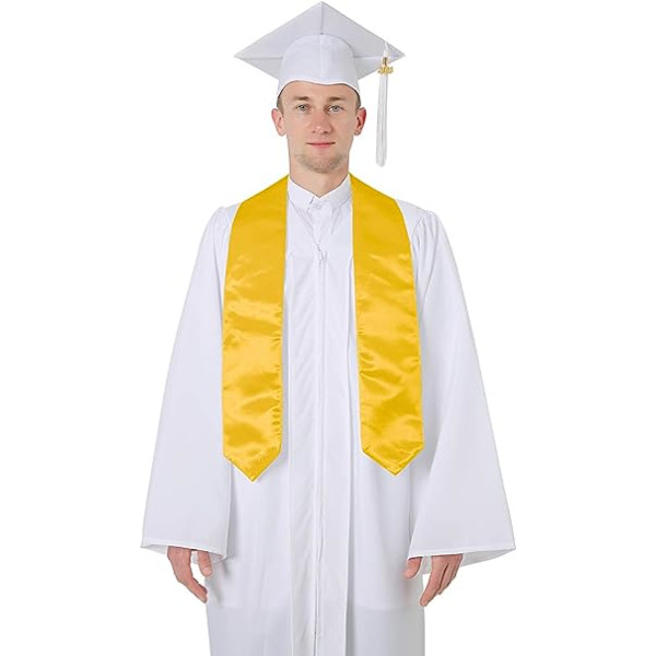 Examensstole, körstole, präststole för skola/kyrka, ceremoni, 150 cm lång, guld