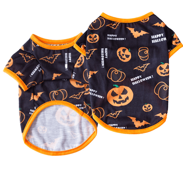 2 Styk Halloween Serie Nye Hundeklæder Efterår Husdyrs Dekorationstøj Størrelse M (Græskarhoved Magic Hat)