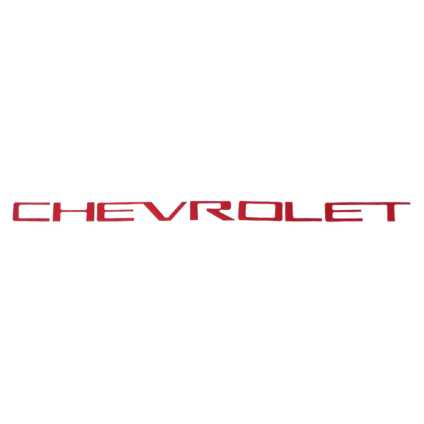 Egnet for Chevrolet bagasjeromsetikett CHEVROLET merking red