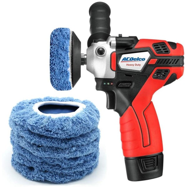 Polering Polering Pad Set, 6 st Bilpolering Maskin Kudde Borrfäste Vaxning Skiva Hjul Pad(9-10 tum)