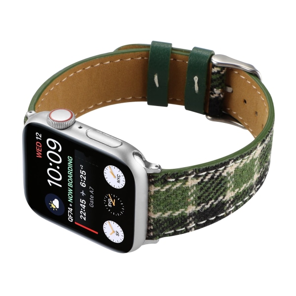 (Platform Pattern) Compatible with Apple iWatch, Flexible and Soft Silicone Strap Bracelet Wristband Replacement Smart Watch Strap green(42/44/45/49