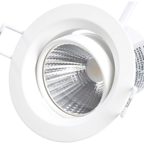 3W LED integreret forsænket spotlight rund 70 mm (udskæring) 2700K