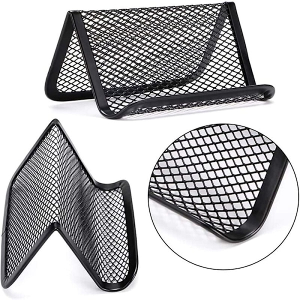 Kortholder til besøgende gæster, bærere af vejledning, holdere af sort mesh, besøgsholdere af metalmesh.