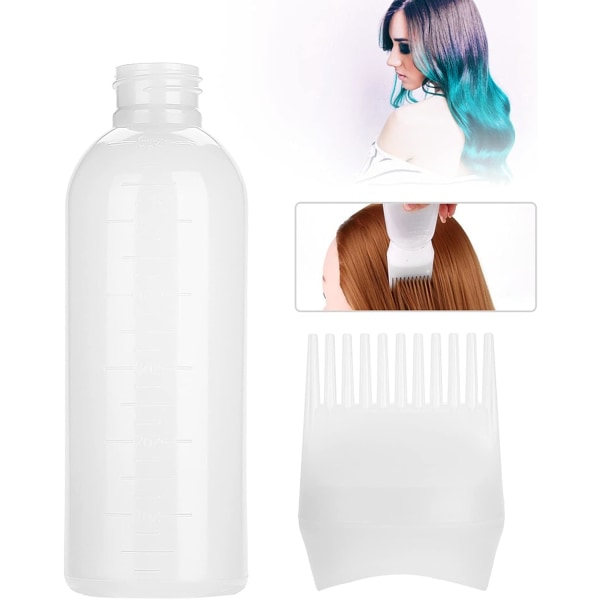 Hair Smear Bottle (Hvit), Hair Dye Comb Applicator Essential Hai
