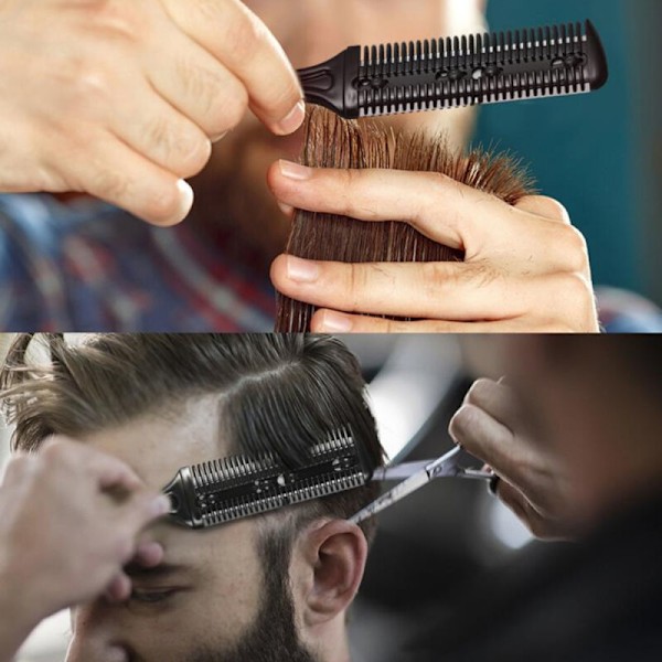 3 stk. frisør dobbeltsidig hårklipp hårklipp lane plast barbering hårklipper