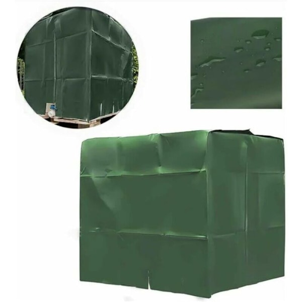 Vattentankskydd, IBC-tankskydd för 1000L tank, Vattentankbehållare Skyddande skydd, Dammtätt Anti-UV Anti-Regn, 120x100x116cm (Grön)