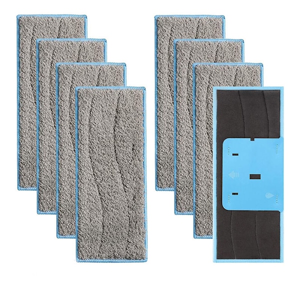 8 stk. mopper for Irobot Braava Jet M6 Vaskbare moppefester for Irobot M6134 Gjenbrukbare mopper Rengjøring i mikrofiber rengjøringsprodukter og tilbehør