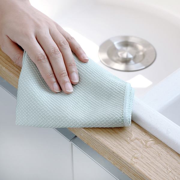Uudelleenkäytettävät mikrokuitusiivousliinat - 3 kpl 30x30cm (harmaa, vaaleanpunainen, vihreä), nukkaamattomat kodin keittiöpyyhkeet lasi-ikkunoiden peileille, astiapyyhe kala