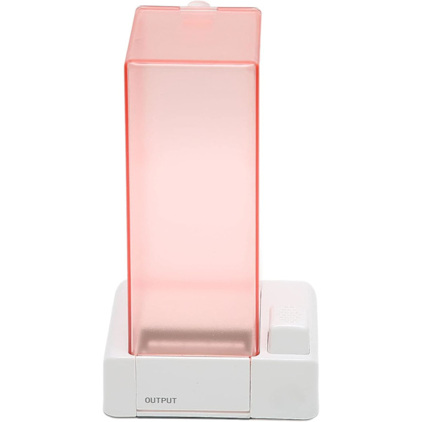 (Pink) Automatisk vatpinddispenser vatpindarrangør firkantet presset vatpindholder fnugfri tørrepude kosmetisk arrangør