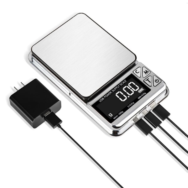 USB-ladattava minikoruvaaka 500g/0,01g