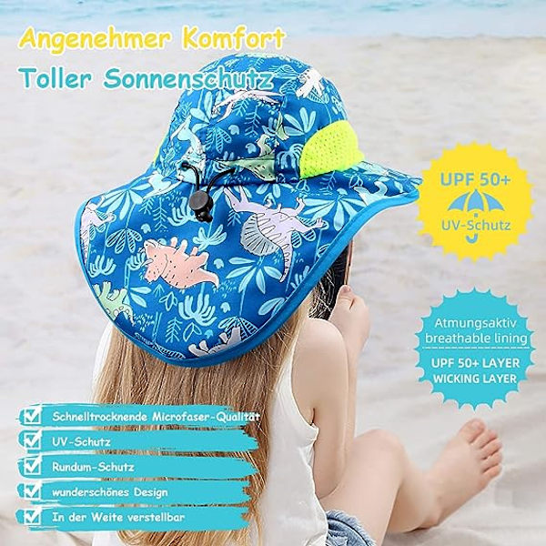 Lämplig för åldrarna 2-6 år - Baby Sommarhattar Flicka Pojke Barn Mössa UV-skydd Solhatt för Småbarn Strand Vandring Mössa