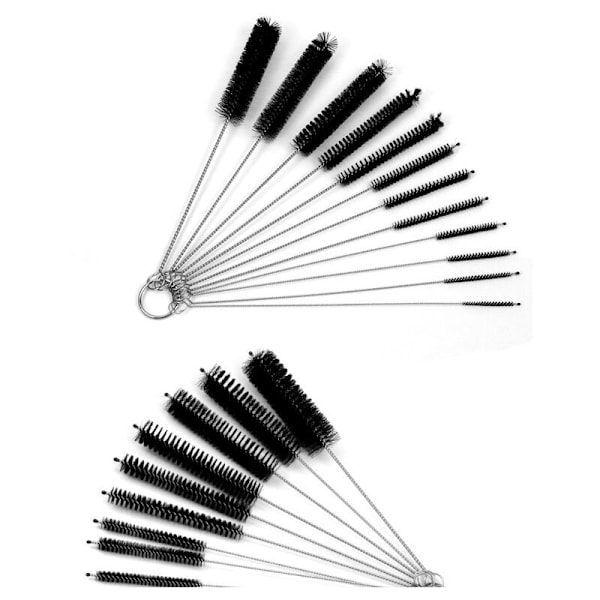 13 Delar Distributionsrengöringsborste 304 Rostfritt stål Nylon Eldrör Rör Holländsk Broan