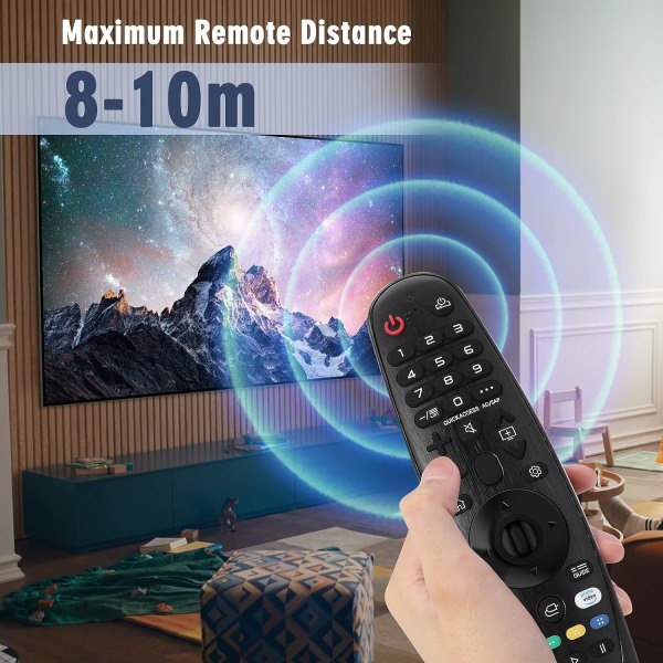 LG-fjärrkontroll, AN-MR20GA Universal Remote Control för LG, Ersättningsfjärrkontroll för LG Smart TV, LG Magic Remote med Netflix/Amazon Video/Filmer (