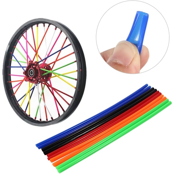 (Grön) 72 st motorcykel ekerskinn kit motocross fälgöverdrag reflekterande överdrag universal