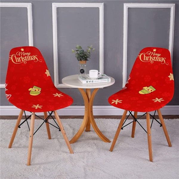 Set med 4 skandinaviska stolsöverdrag, stretchiga matrumsstolar, stolsöverdrag utan armstöd för kök, vardagsrum, kontor