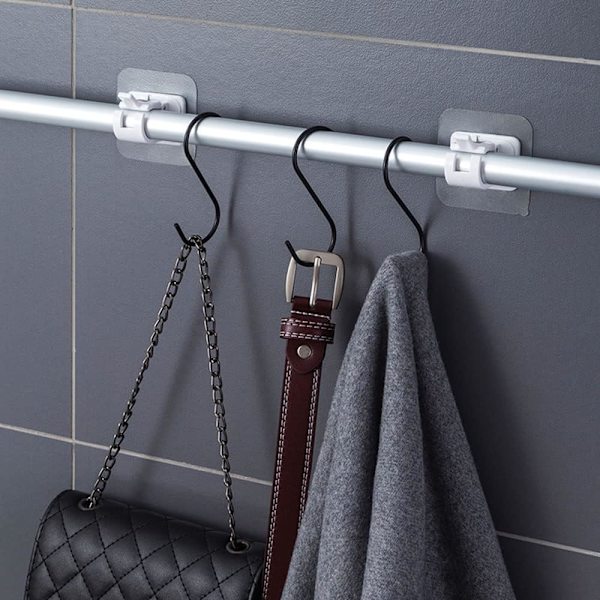 6 stk gardinstangbraketter hvite