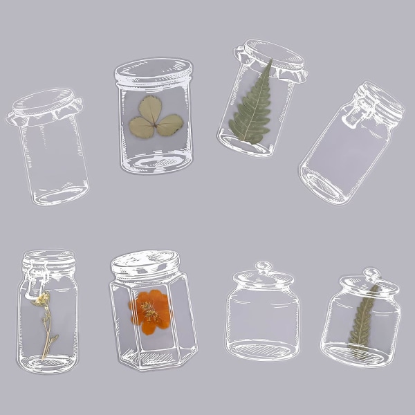 20 kpl kukkakirjanmerkki, (tavallinen pullo) läpinäkyvä kukkakirja