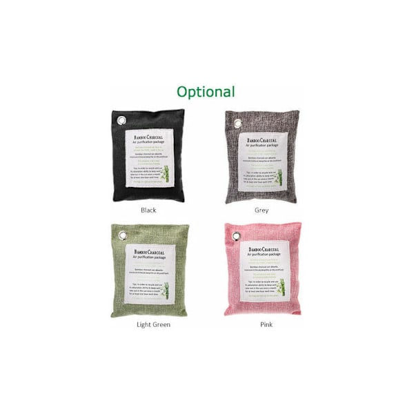 Bambuskullpose for hjemmet, aktivert kull, luktabsorpsjon, fjerner fuktighet, svart 1 pakke 200G - Svart 1 pakke 200G