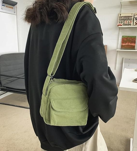 Små Crossbody Tasker Søde Punge Mini Canvas Crossbody Tasker Mobiltelefon Punge