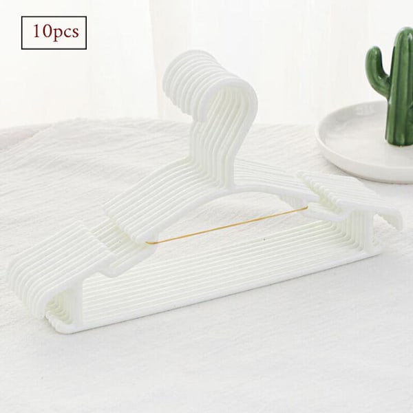 Set med 10 galgar för barnkläder, babyklädesgalgar, plastgalgar, förvaringsgalgar för garderob, klädlängd