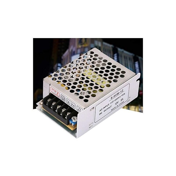 5A 60W Switching Power Supply Transformer Switching Power Supply til CCTV, Radio, Computer Projekt 110V - 220V AC til 12V DC
