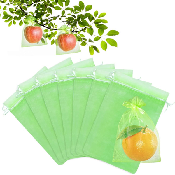 60 frugtbeskyttelsesposer Netposer Beskyttelse af drueklaser mod fugle og insekter hvepse horneter 30 x 20 cm