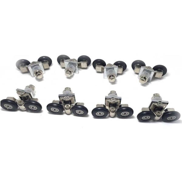 8-pakning enkel dusjdørruller/skyvere/hjul/remskiver Diameter 25mm Sink-legering reservedeler