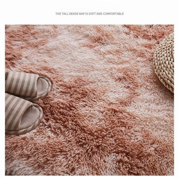 Rektangulär silkesull tie dye golvmatta perfekt för vardagsrum, sovrum, hemmakontor, köksrengöringsmatta, 1,6X2,6 fot