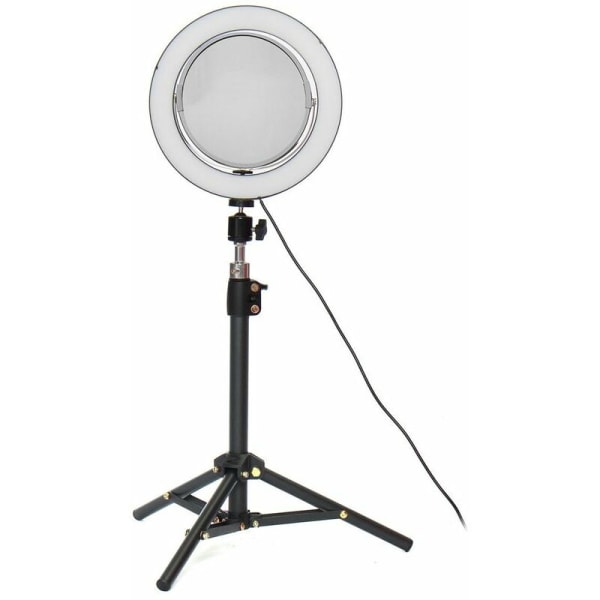 22cm Beauty Makeup Lampe med Spejl 60cm Selfie Bluetooth Fjernbetjening - 3 Lys Stativ Telefon Holder Sasicare