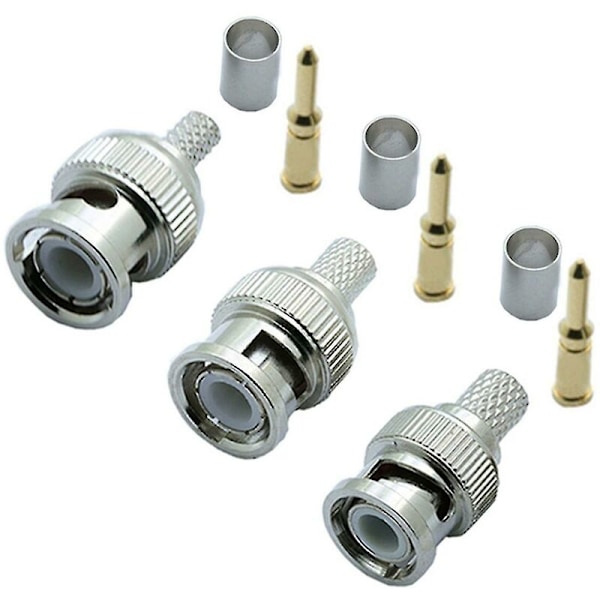 30 st BNC hane Krympkontakt för CCTV System HONKONTAKT BNC RG59