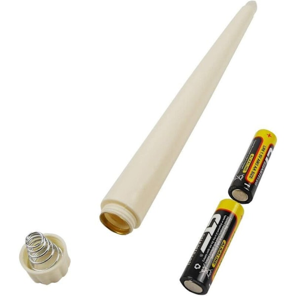 Flamlösa flimrande avsmalnande ljus 10-knapps fjärrkontroll 3D-veke Äkta vax Fönsterljus 2 x 24 cm 6 st
