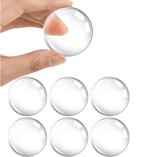 6 st självhäftande dörrstoppar transparent elastisk silikonkudde väggskydd dörrstopp för skåpdörrhandtag