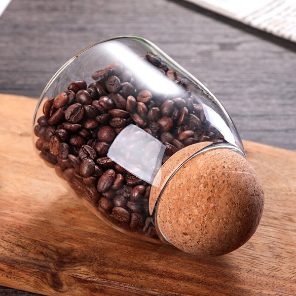 Lasipurkit säilytykseen, ilmatiivis purkki, borosilikaattilasipurkki, maustepurkit, korkkikannella, mausteille, sokerille, kahville, kekseille, karkeille (550ml)