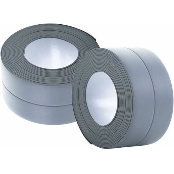Mjuk sockel - ändlist 22 mm 6 meter för kök och badrum, självhäftande tätningslist, flexibelt vikbart band, tätningslist för fogar, antracit
