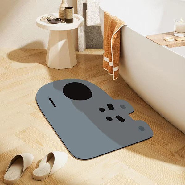 Sarjakuva piimamaasuolinen kylpyhuoneen liukumaton kylpyhuoneen lattiamatto wc-oven vesiabsorboiva kotitalous likaa hylkivä liukumaton matto nopeasti kuivuva ja pehmeä