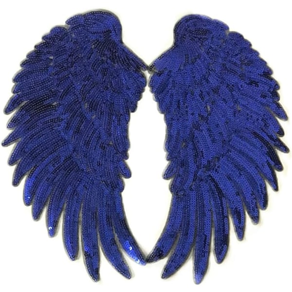 Angel Wings Paljettlapp (Blå) - Broderat Wing Sticker Jacka Jeans T-shirt Kläder Kamouflagekläder