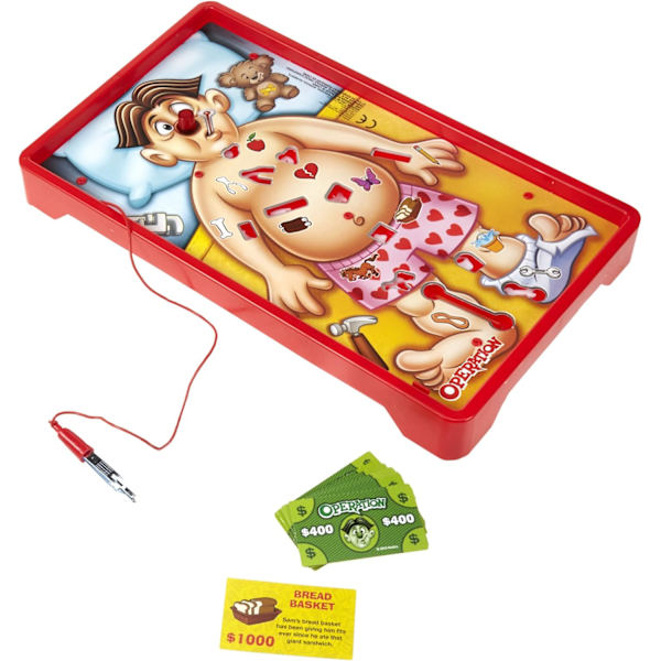 Klassiskt Operationsspel, elektroniskt brädspel med kort, inomhusspel för barn från 6 år och uppåt