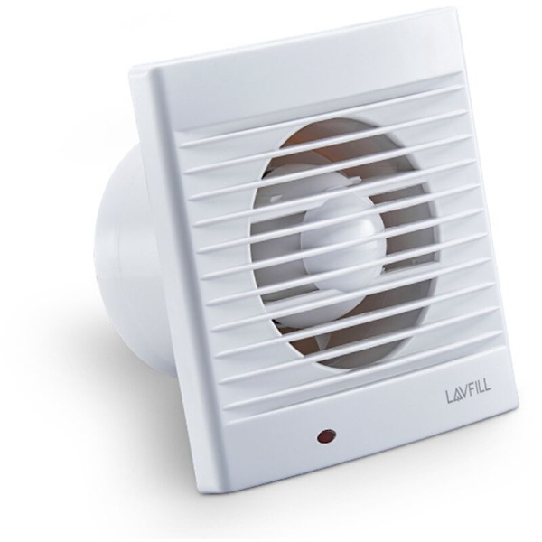 100 mm ventilator, luftudsugning med tilbageslagsventil + integreret myggenet, 12 W, dB43, til badeværelse, køkken, kontor, WC