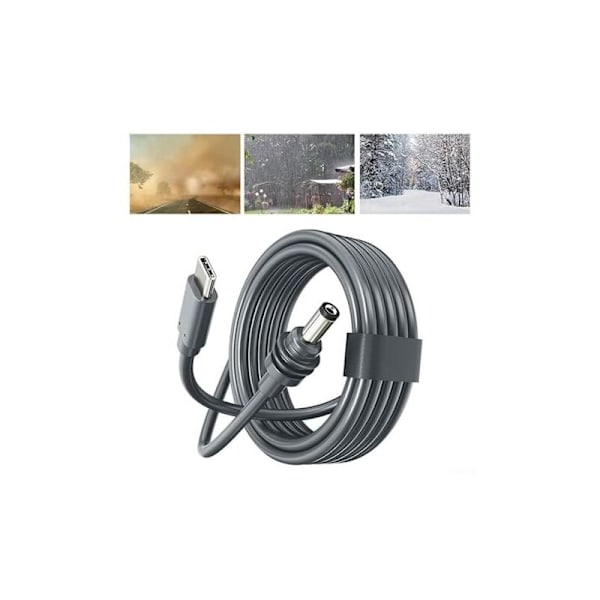 Starlink Mini - USB-C suora virtakaapeli (10m), DC uros - Type-C uros, vedenpitävä, tukee Mobile Power PD -protokollaa