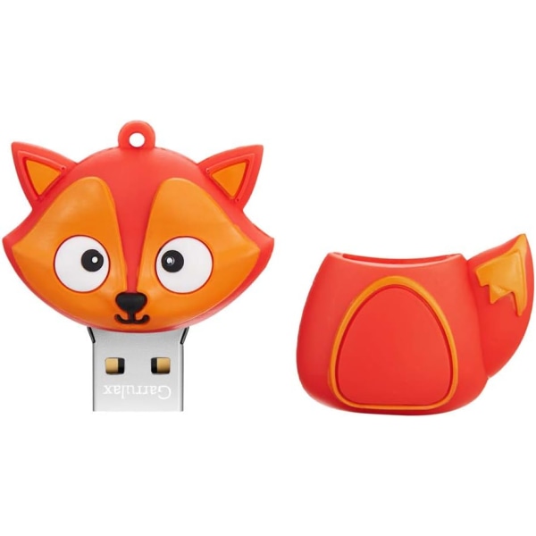 Plast Cartoon U-disk PVC Plast Cartoon U-disk Fashion Animal Flash-disk 128GB (Liten räv)