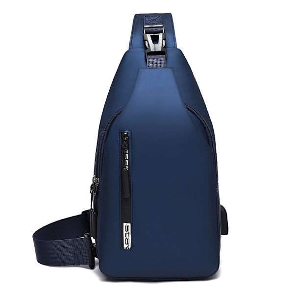 Sling-laukku, rintalaukku, miesten olkalaukku, crossbody-laukku, poikien matkalaukku, ulkoilulaukku, varkaudenesto-reppu (sininen)